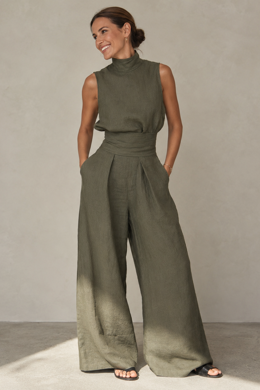 Élodie™ | Timeless Linen Blend Jumpsuit