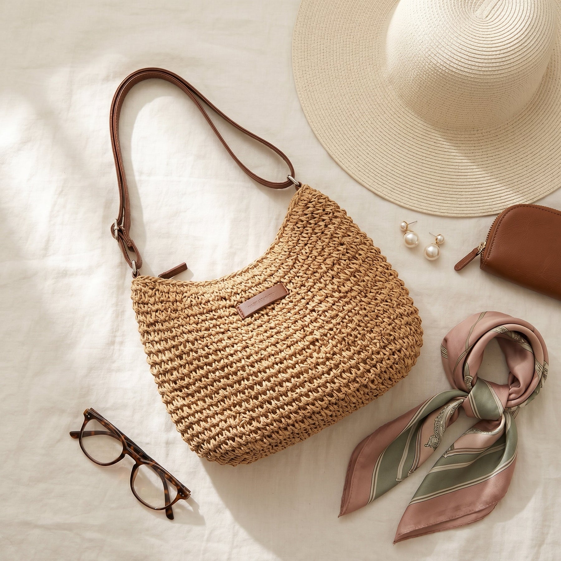 Sophie™ | Coastal Woven Shoulder Bag