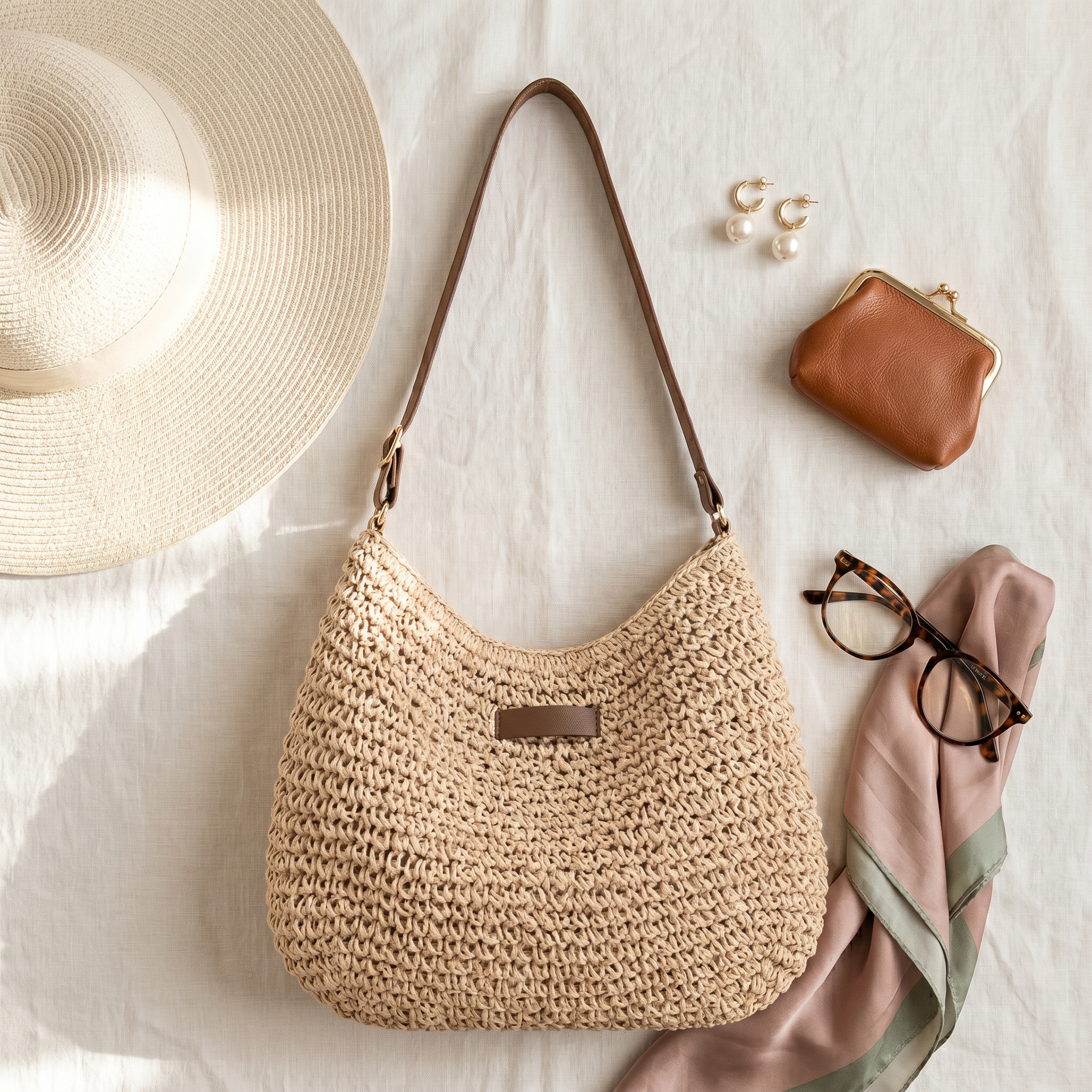 Sophie™ | Coastal Woven Shoulder Bag