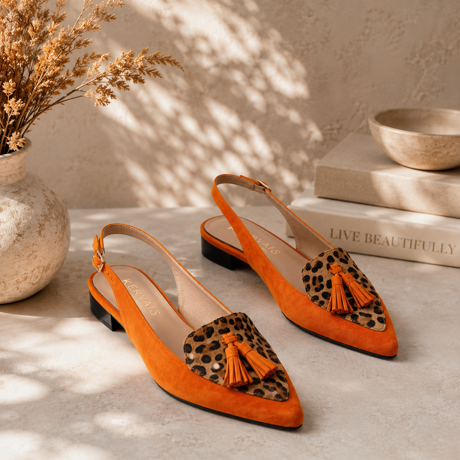 Harper™ | Chic Tassel Slingback Flats
