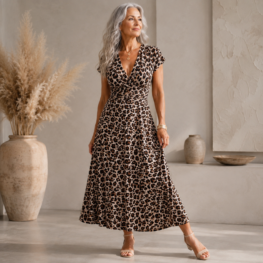 Élise™ | Timeless Leopard Maxi Dress