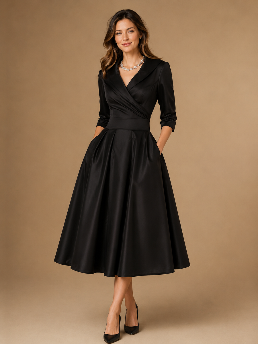Charlotte™ | Elegant Wrap Midi Dress