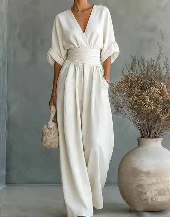 Élodie™ | Timeless Elegant Wide-Leg Jumpsuit