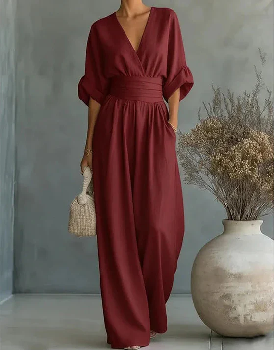 Élodie™ | Timeless Elegant Wide-Leg Jumpsuit