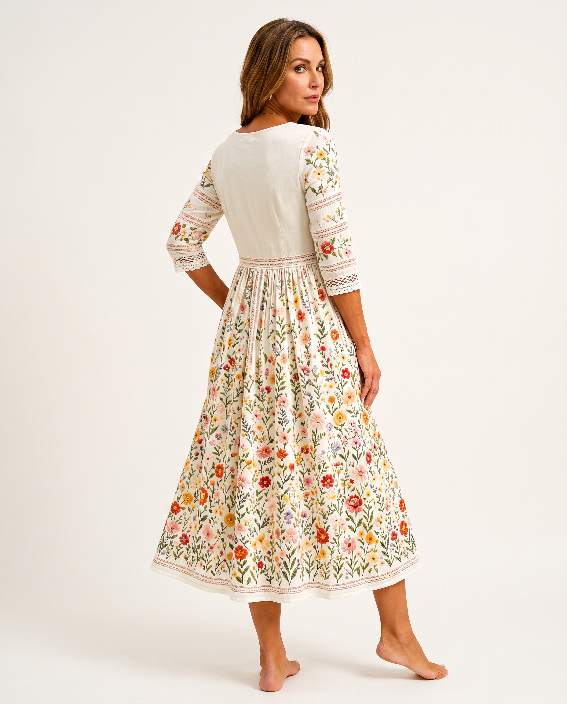 Charlotte™ | Wildflower Grace Midi Dress
