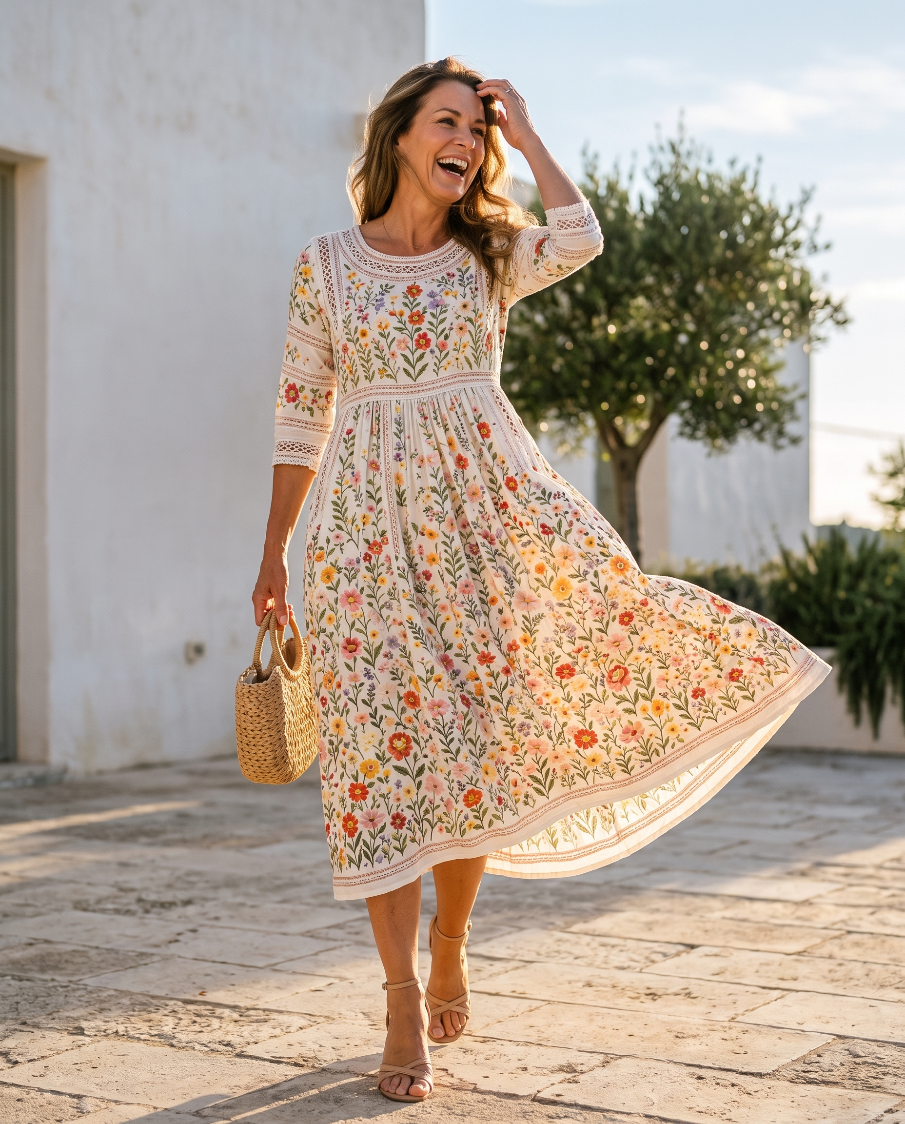 Charlotte™ | Wildflower Grace Midi Dress