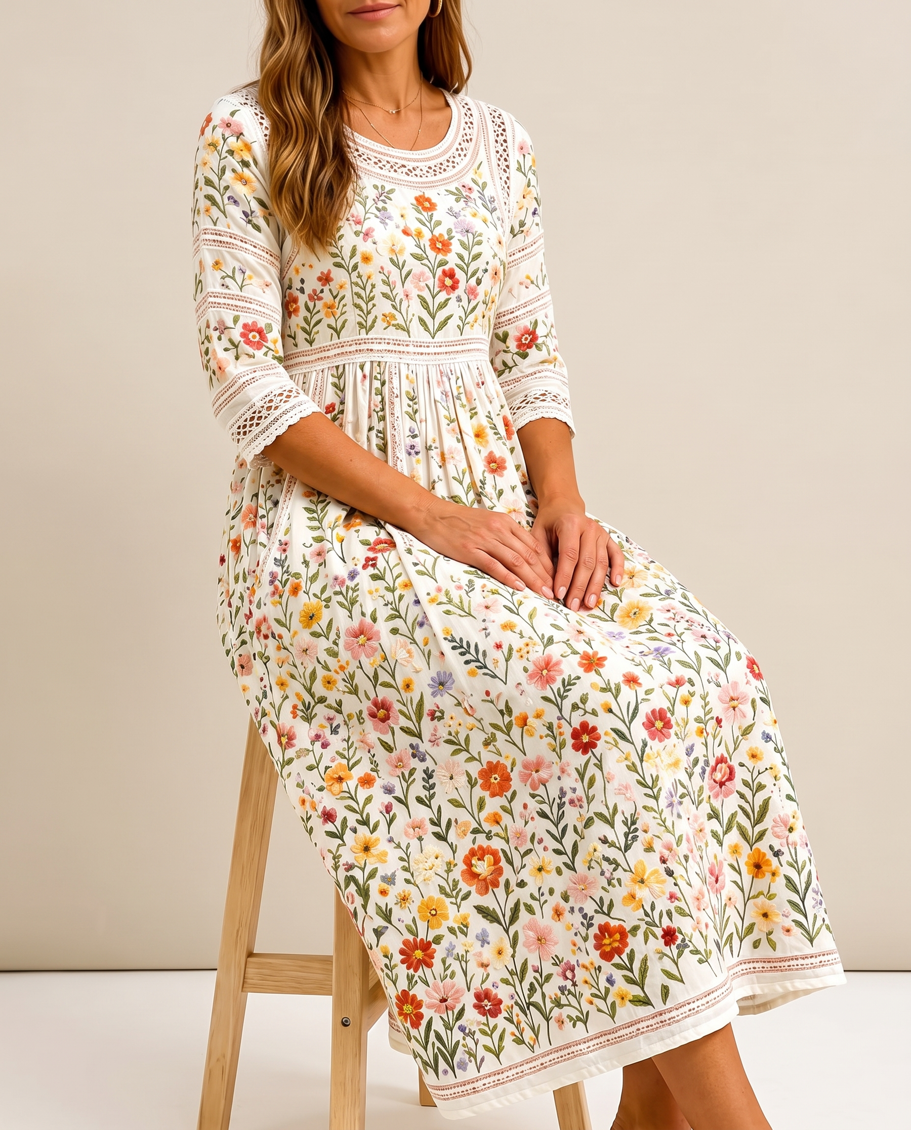 Charlotte™ | Wildflower Grace Midi Dress