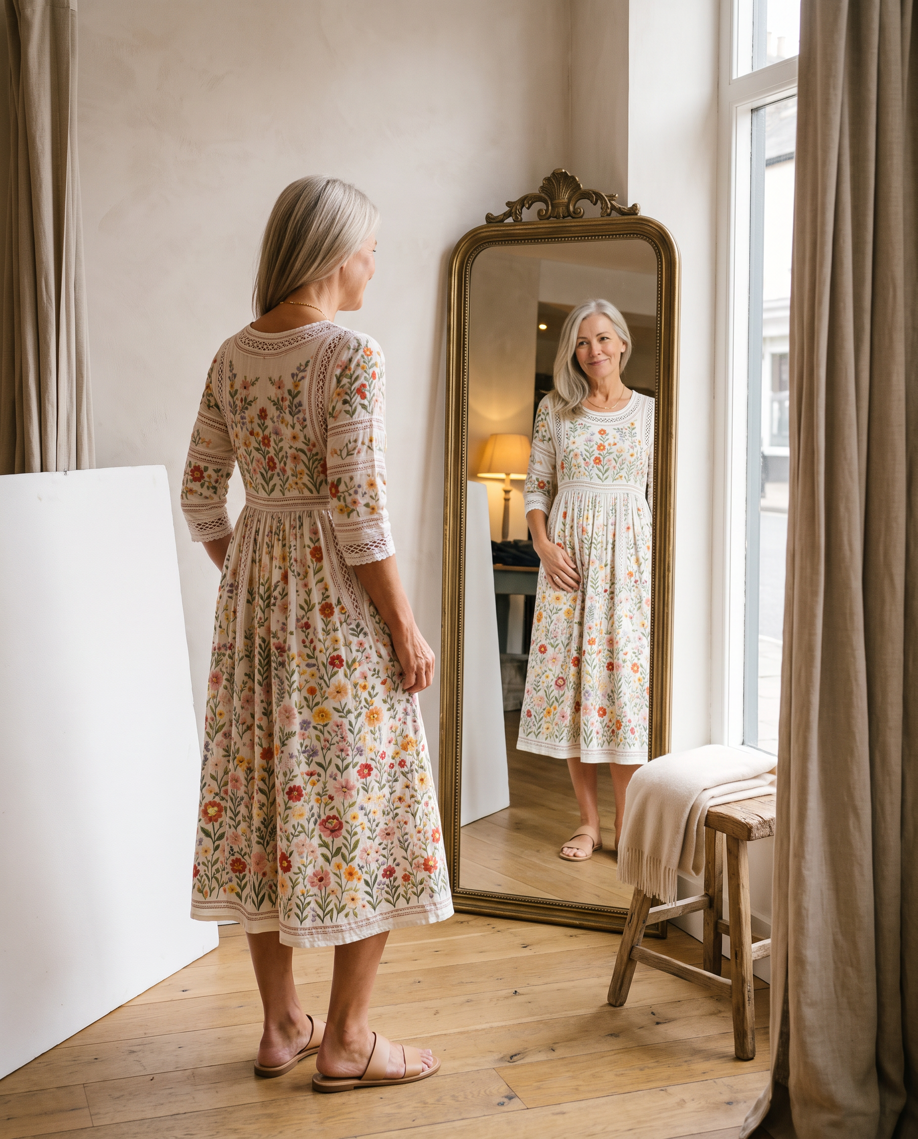 Charlotte™ | Wildflower Grace Midi Dress