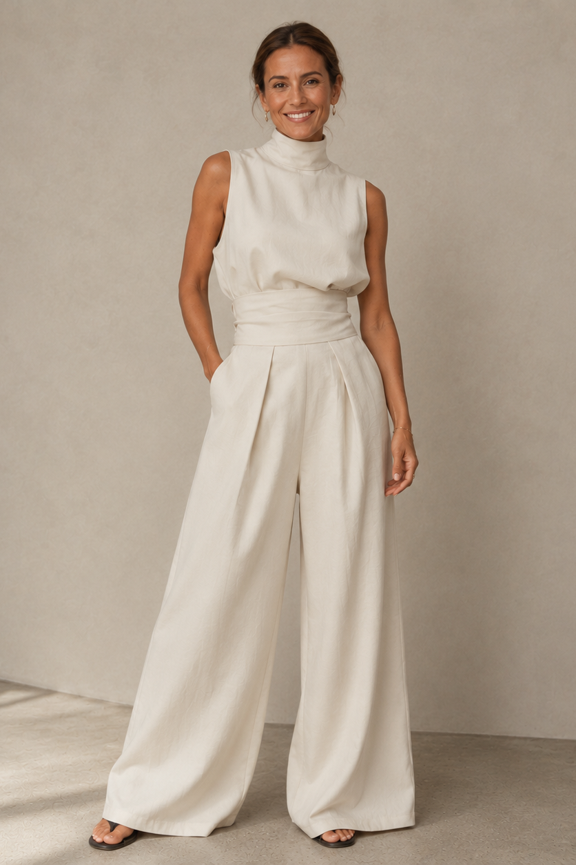 Élodie™ | Timeless Linen Blend Jumpsuit